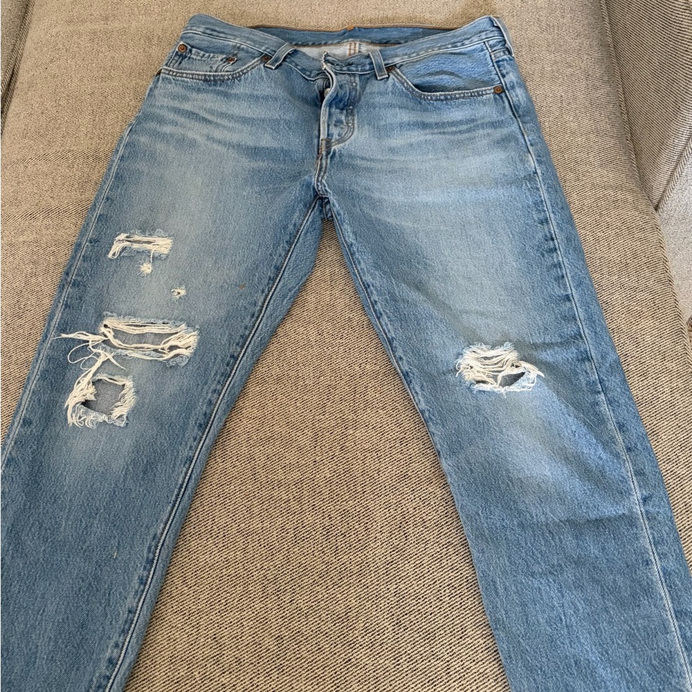 Levi's 501 Women's Light Blue Tapered Jeans